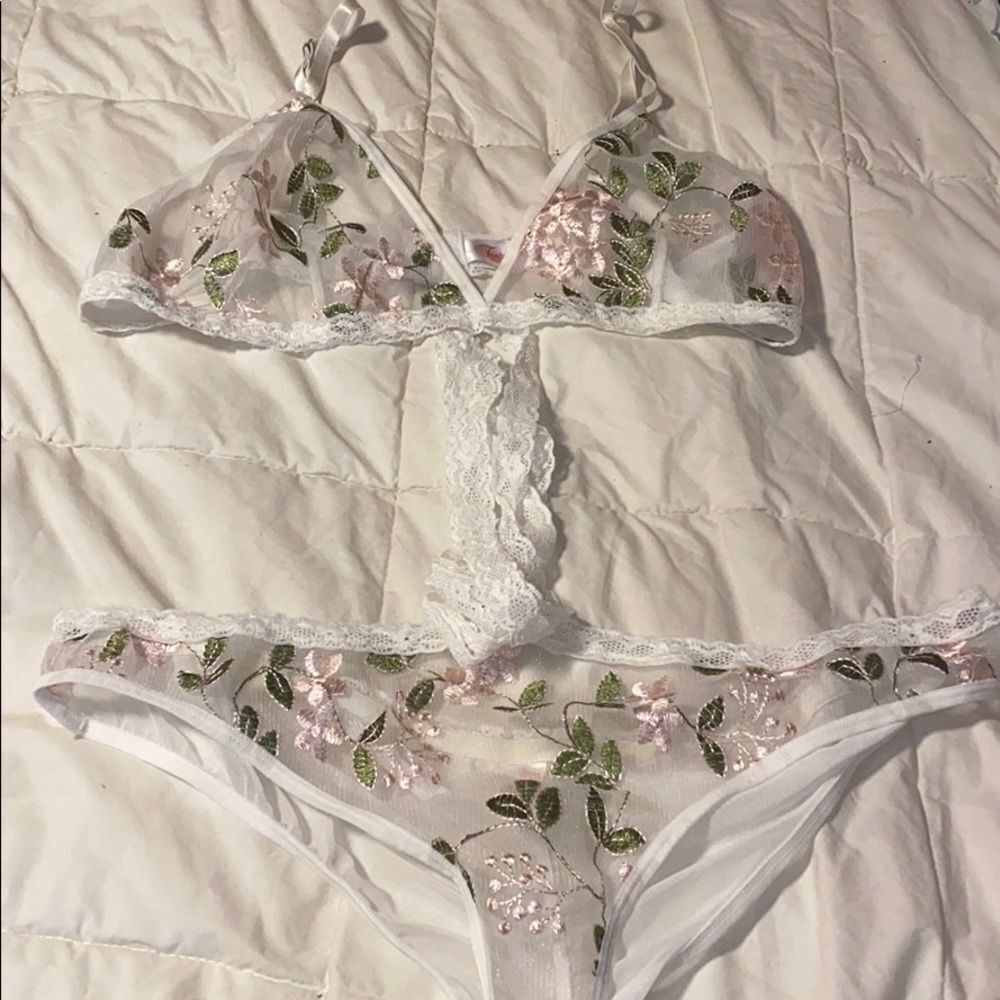 NWOT Fantasy Lingerie Curvy Bra & Underwear Lingerie Set